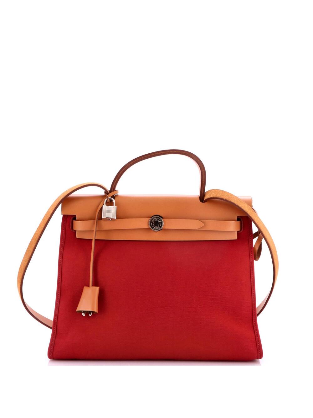 Hermes Herbag Zip Leather And Toile 31 #369533H24B